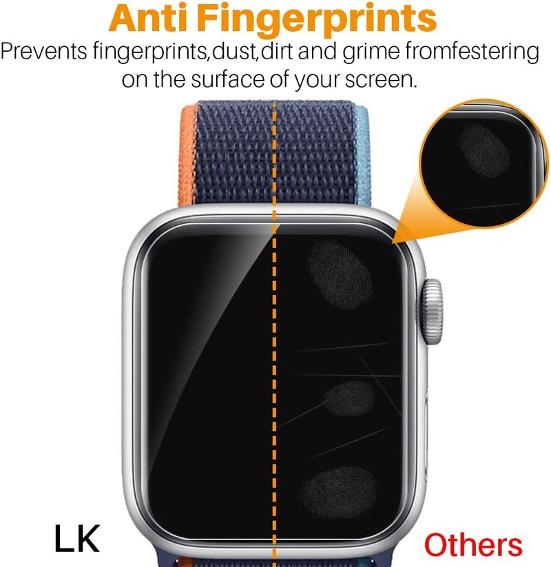 LK [8 Pack Apple Watch 40mm Screen Protector Compatible for Apple Watch Series 6/5 / SE 2 / SE 40mm Series 7 41mm, Self-Healing TPU Material, Scratch-Resistant, Bubble-Free, Ultra-Thin Film, - Image 4